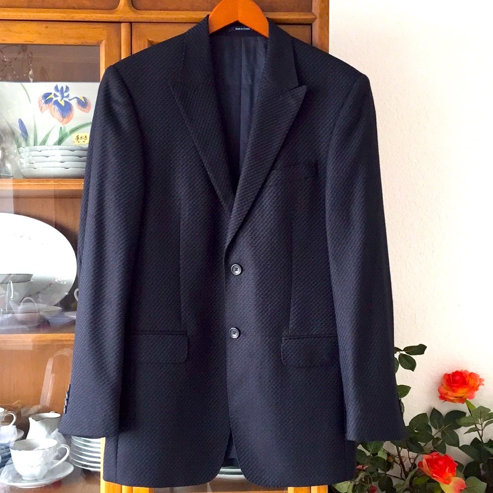 Versace collection navy black blazer - Picture 1 of 8